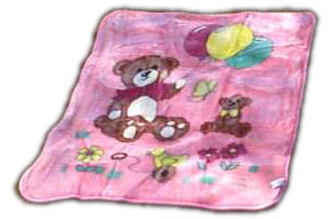 Mink Blanket - Pink Teddy Bear Baby Blanket